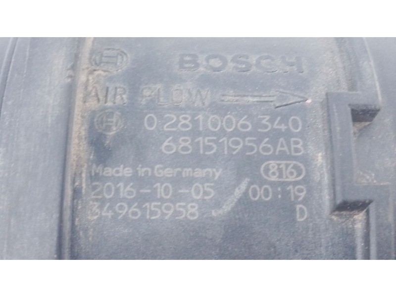 Recambio de caudalimetro para jeep grand cherokee iv (wk, wk2) 3.0 crd v6 4x4 referencia OEM IAM 68151956AB 0281006340 