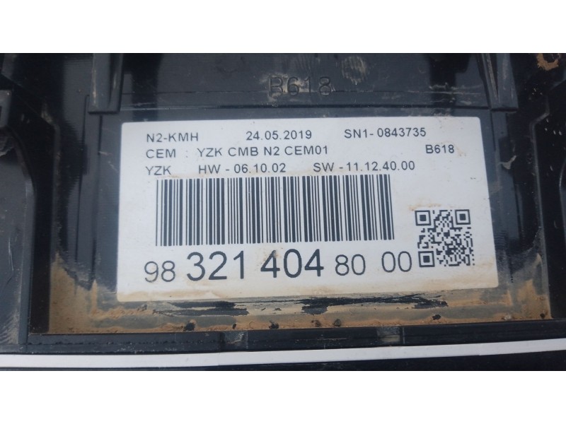 Recambio de cuadro instrumentos para citroën c3 iii (sx) 1.2 puretech 82 referencia OEM IAM 9832140480  