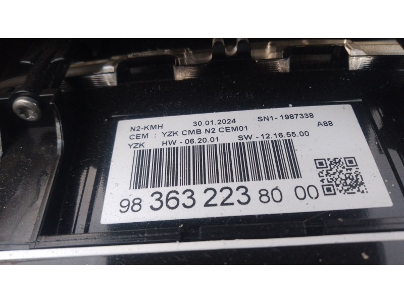 Recambio de cuadro instrumentos para citroën c3 aircross i (2r_, 2c_) 1.2 puretech 110 (2rhnzb, 2rhnzw, 2rhnpx, 2rhnpj) referenc