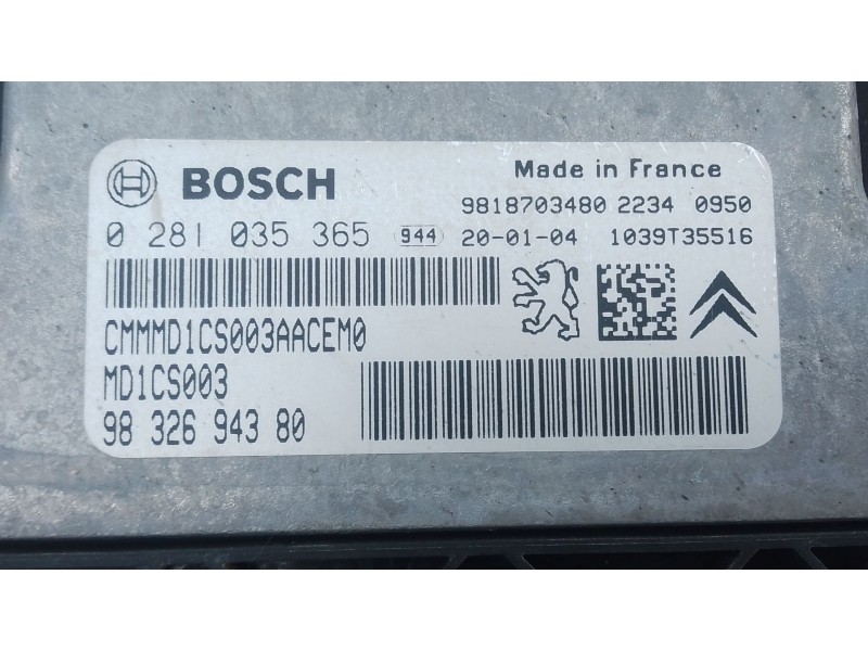 Recambio de centralita motor uce para peugeot 3008 ii suv (mc_, mr_, mj_, m4_) 1.5 bluehdi 130 referencia OEM IAM 9832694380 028