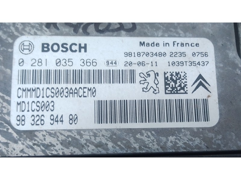 Recambio de centralita motor uce para citroën c5 aircross (ac_, aj_, ar_, a4_) 1.5 bluehdi 130 (acyhzj, acyhzr) referencia OEM I