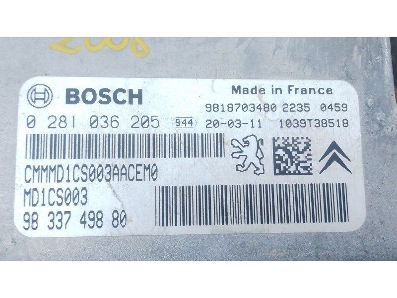 Recambio de centralita motor uce para peugeot 2008 ii (ud_, us_, uy_, uj_, ur_, uc_) 1.5 bluehdi 130 referencia OEM IAM 98337498