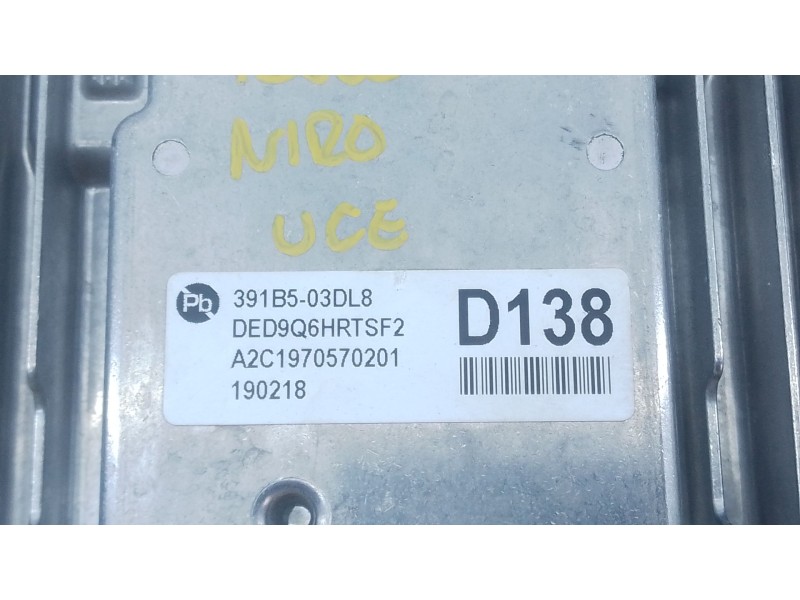 Recambio de centralita motor uce para kia niro i (de) 1.6 gdi hybrid referencia OEM IAM 391B503DL8 391B103DL8 