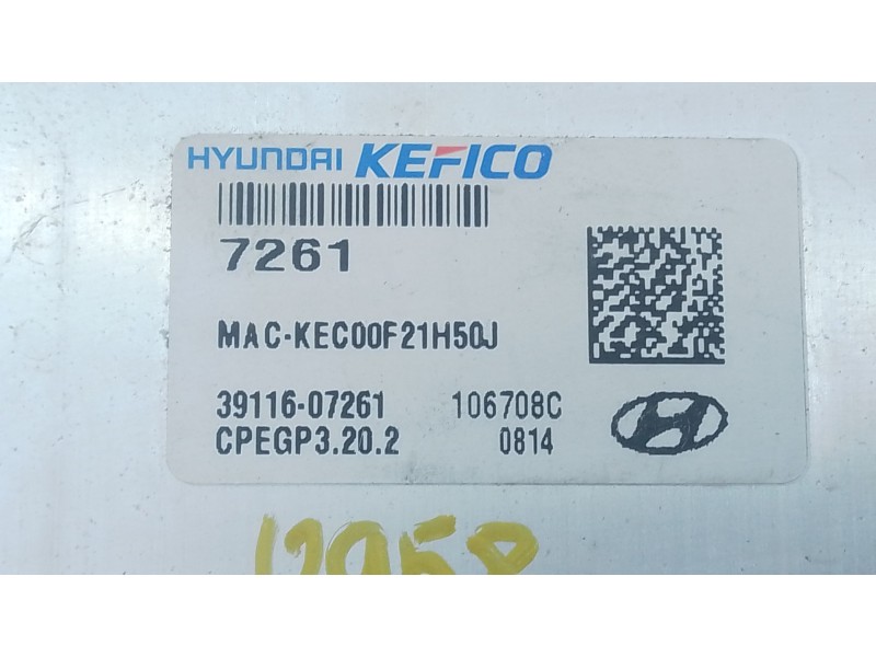 Recambio de centralita motor uce para hyundai i10 iii (ac3, ai3) 1.0 mpi referencia OEM IAM 3911607261  
