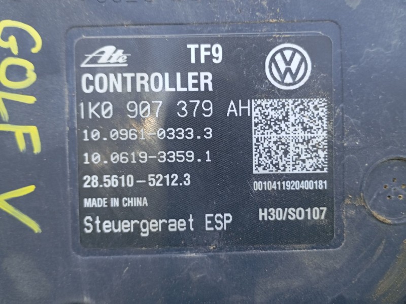 Recambio de abs para volkswagen golf v berlina (1k1) berlina referencia OEM IAM 1K0614517BD  