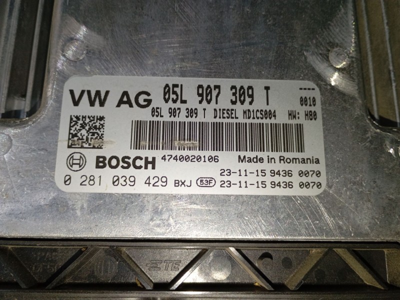 Recambio de centralita motor uce para volkswagen tiguan (ad1, ax1) 2.0 tdi referencia OEM IAM 05L907309T 0281039429 