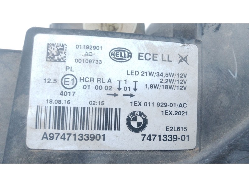 Recambio de faro izquierdo xenon para bmw 1 (f20) 116 d referencia OEM IAM   