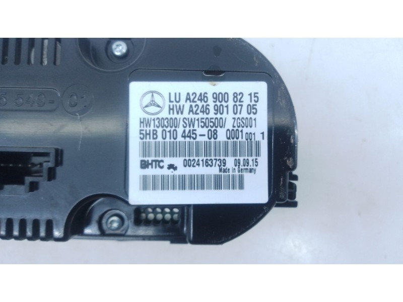 Recambio de mando climatizador para mercedes-benz clase a (w176) a 200 cdi / d (176.008) referencia OEM IAM   