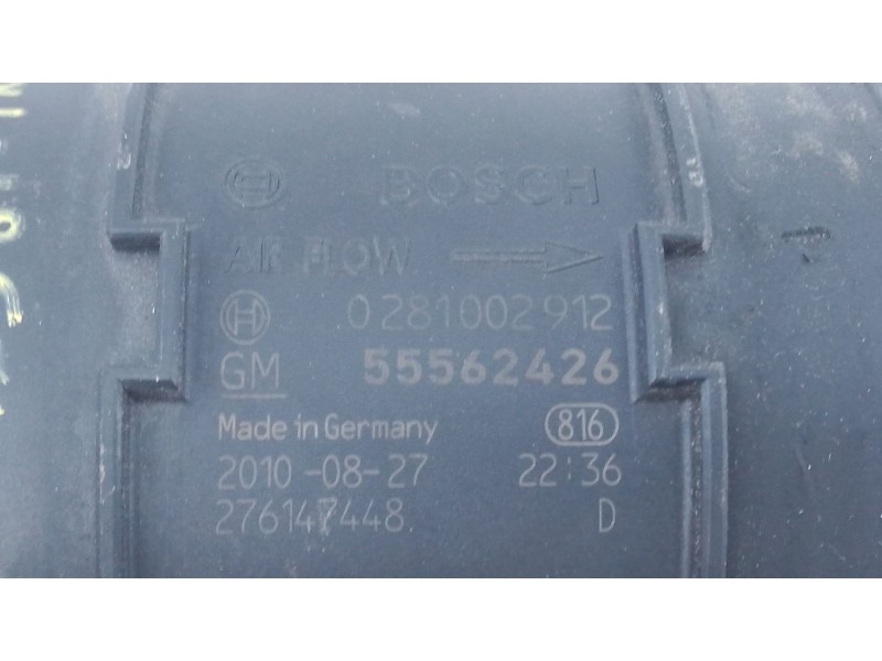 Recambio de caudalimetro para opel insignia a (g09) 2.0 cdti (68) referencia OEM IAM 55562426 0281002912 