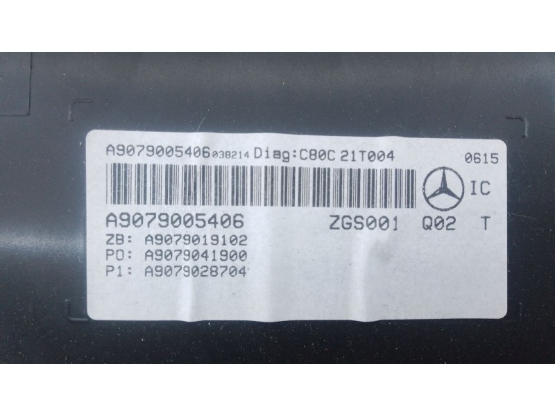 Recambio de cuadro instrumentos para mercedes-benz sprinter 3,5-t furgoneta (b907, b910) 314 cdi rwd (907.631, 907.633, 907.635,