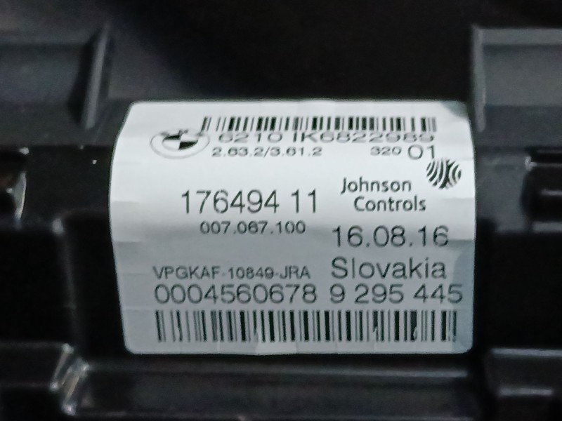 Recambio de cuadro instrumentos para bmw 1 (f20) 116 d referencia OEM IAM 17649411  