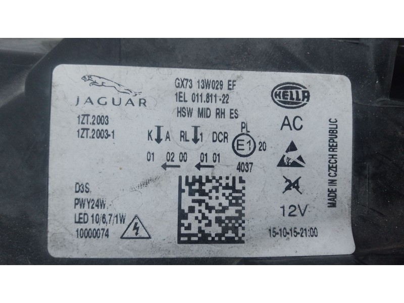 Recambio de faro derecho xenon para jaguar xe (x760) 2.0 d referencia OEM IAM GX7313W029EF  