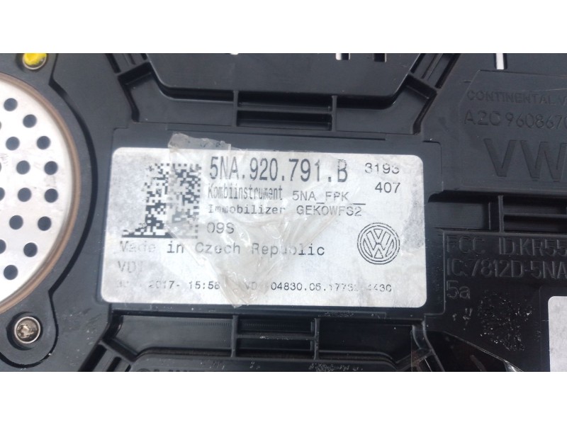 Recambio de cuadro instrumentos para volkswagen tiguan advance bmt referencia OEM IAM 5NA920791B  