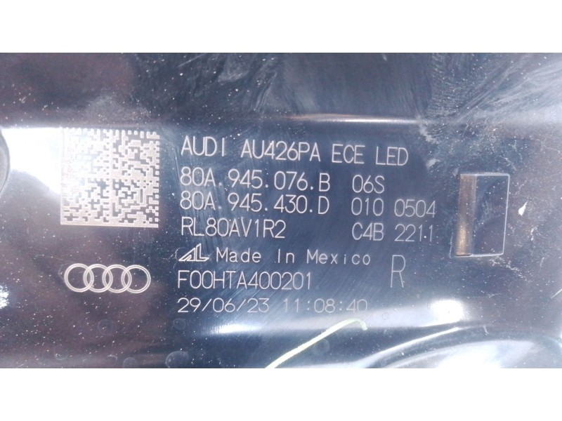 Recambio de piloto trasero derecho para audi q5 (fyb, fyg) 55 tfsi e quattro referencia OEM IAM   