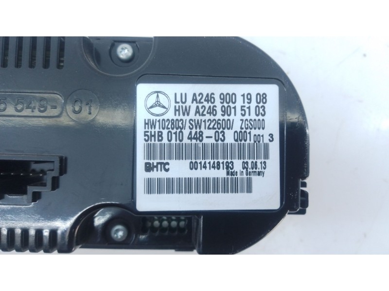 Recambio de mando climatizador para mercedes-benz clase b sports tourer (w246, w242) b 200 cdi (246.201) referencia OEM IAM   