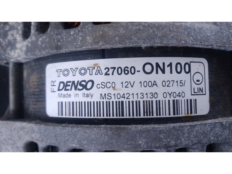 Recambio de alternador para toyota auris (_e18_) 1.4 d-4d (nde180_) referencia OEM IAM 27060ON100 MS1042113130 
