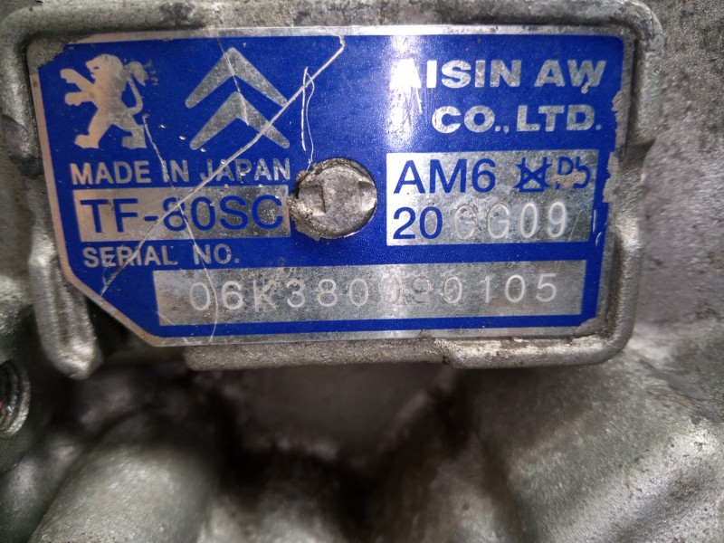 Recambio de despiece caja cambios para citroën c6 exclusive referencia OEM IAM 20GG09 DESPIECE M1-A2-48