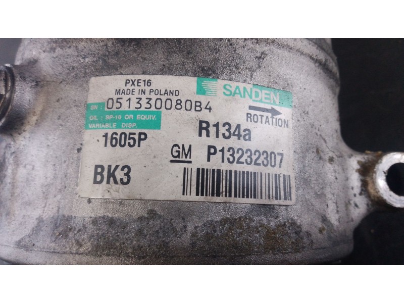 Recambio de compresor aire acondicionado para opel insignia a (g09) 2.0 cdti (68) referencia OEM IAM P13232307  