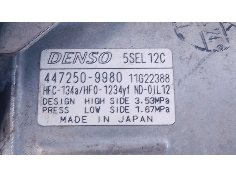 Recambio de compresor aire acondicionado para citroën c3 aircross i (2r_, 2c_) 1.2 puretech 110 (2rhnzb, 2rhnzw, 2rhnpx, 2rhnpj)