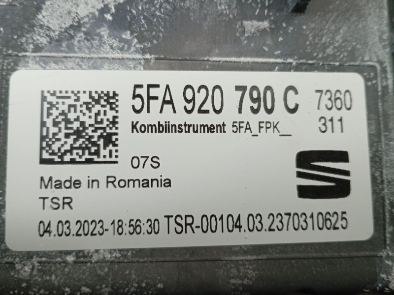 Recambio de cuadro instrumentos para seat leon (kl1, klg) 2.0 tdi referencia OEM IAM   