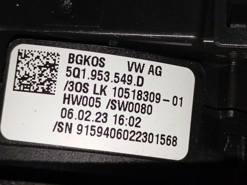 Recambio de anillo airbag para seat leon (kl1, klg) 2.0 tdi referencia OEM IAM 5Q1953549D  