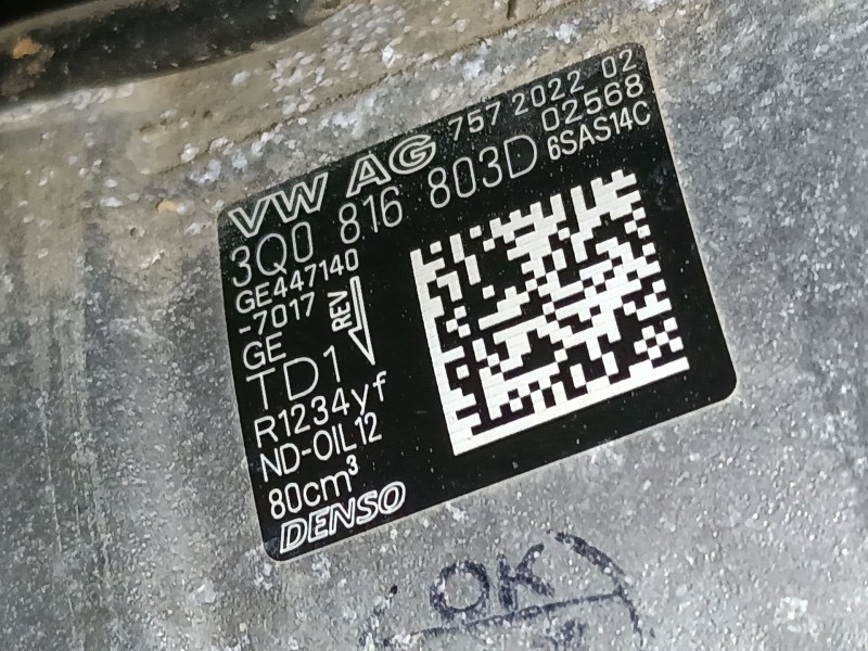 Recambio de compresor aire acondicionado para seat leon (kl1, klg) 1.5 tsi referencia OEM IAM   