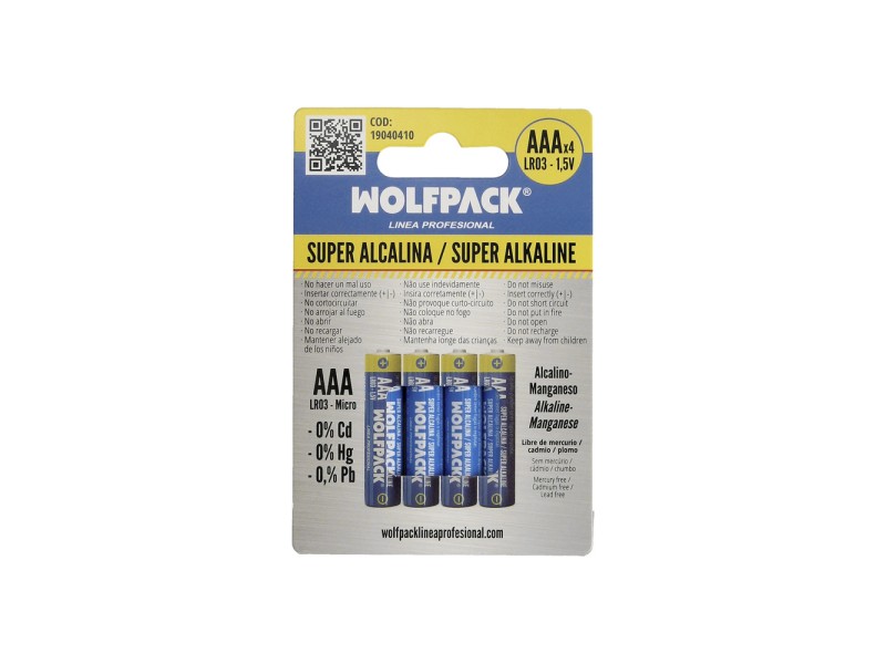 Recambio de ferreteria para universal pila alcalina aa / aaa blister 4 piezas referencia OEM IAM 19040408 8435450470790 TIENDA