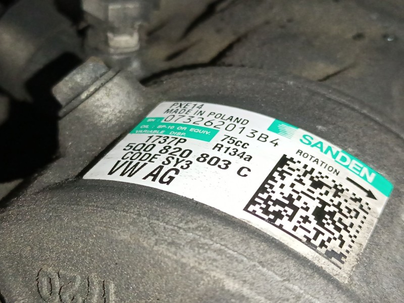 Recambio de compresor aire acondicionado para seat leon (5f1) 1.2 tsi referencia OEM IAM 5Q0820803C  