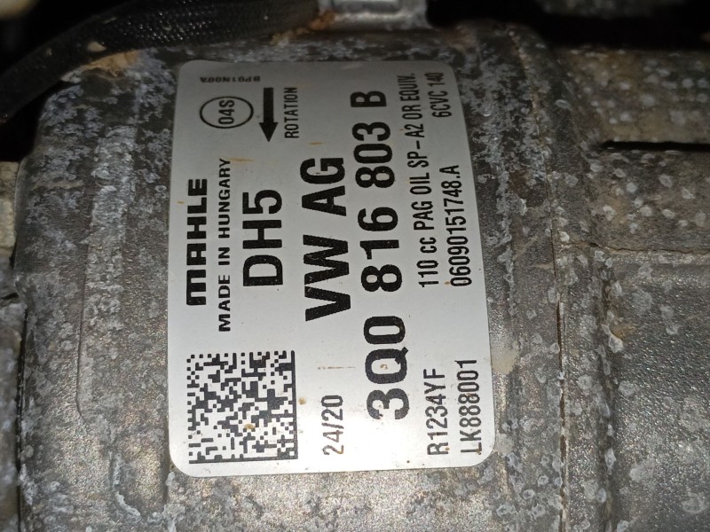 Recambio de compresor aire acondicionado para seat leon (kl1, klg) 2.0 tdi referencia OEM IAM 3Q0816803B  