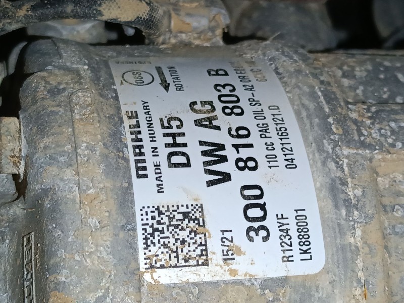 Recambio de compresor aire acondicionado para seat leon (kl1, klg) 2.0 tdi referencia OEM IAM 3Q0816803B  
