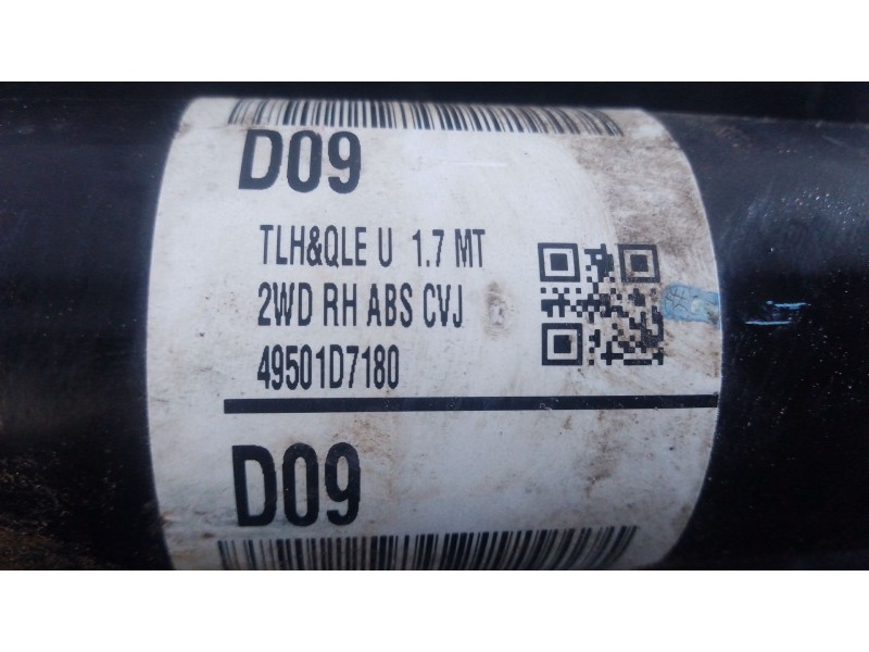 Recambio de transmision delantera derecha para hyundai tucson (tl, tle) 1.7 crdi referencia OEM IAM 49501D7180  