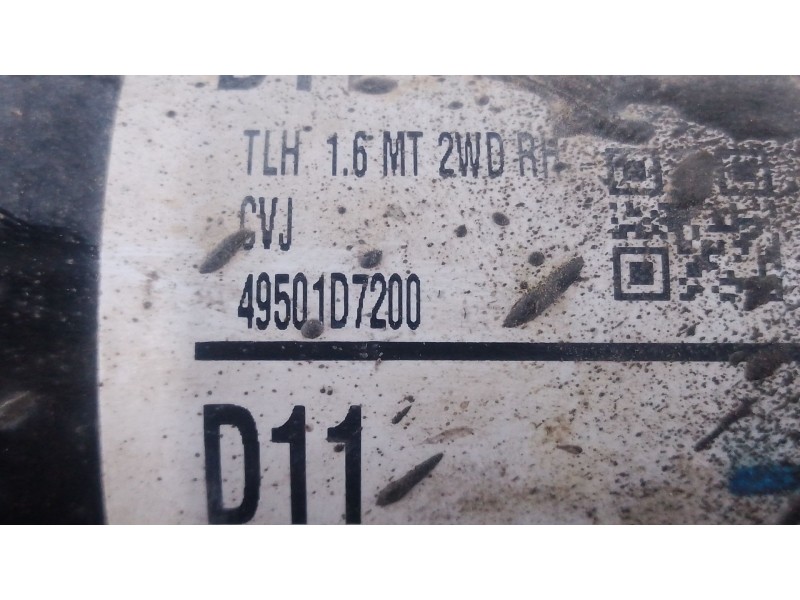 Recambio de transmision delantera derecha para kia sportage iv (ql, qle) 1.6 gdi referencia OEM IAM 49501D7200  P1-B7-14