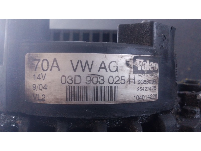 Recambio de alternador para seat ibiza (6j5) reference referencia OEM IAM 03D903025J SG9B057 