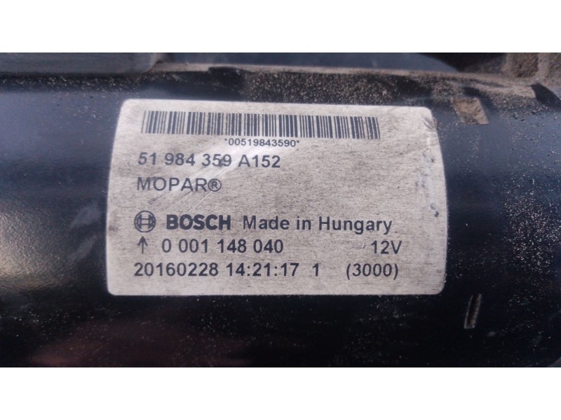 Recambio de motor arranque para jeep renegade suv (bu, b1, bv) 2.0 crd 4x4 referencia OEM IAM 150630A0540  