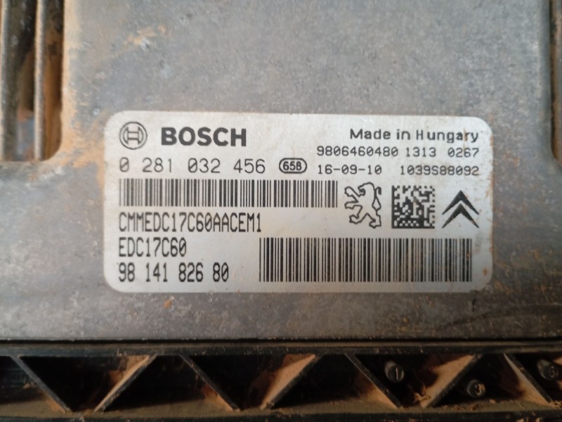 Recambio de centralita motor uce para peugeot 2008 i (cu_) 1.6 bluehdi 120 referencia OEM IAM 9806460460 0281032456 