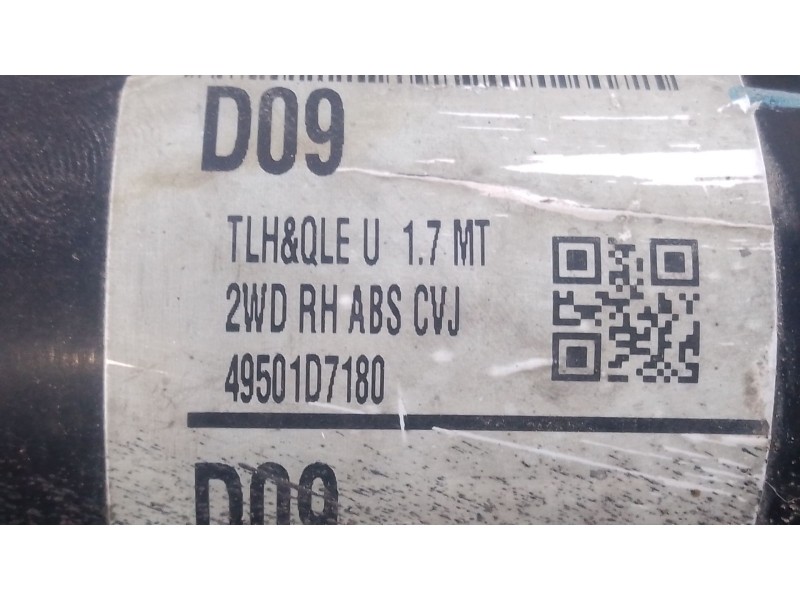 Recambio de transmision delantera derecha para hyundai tucson (tl, tle) 1.7 crdi referencia OEM IAM 49501D7180  P1-B7-14