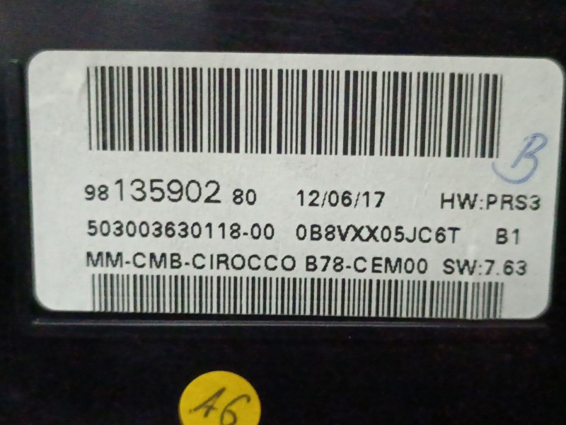Recambio de cuadro instrumentos para citroën c4 picasso ii 1.2 thp 130 referencia OEM IAM   