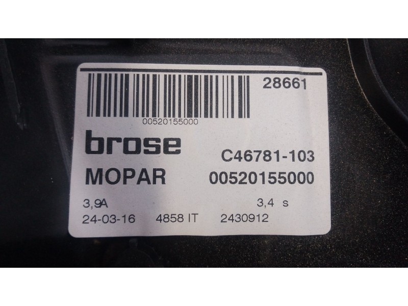 Recambio de elevalunas delantero izquierdo para jeep renegade suv (bu, b1, bv) 2.0 crd 4x4 referencia OEM IAM   