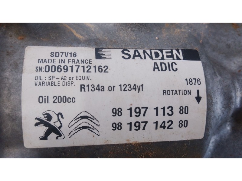 Recambio de compresor aire para peugeot boxer furgoneta 2.2 bluehdi 120 referencia OEM IAM   