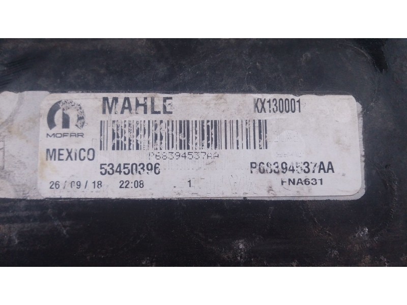 Recambio de intercooler para jeep compass (mp, m6, mv, m7) 1.4 multiair referencia OEM IAM   