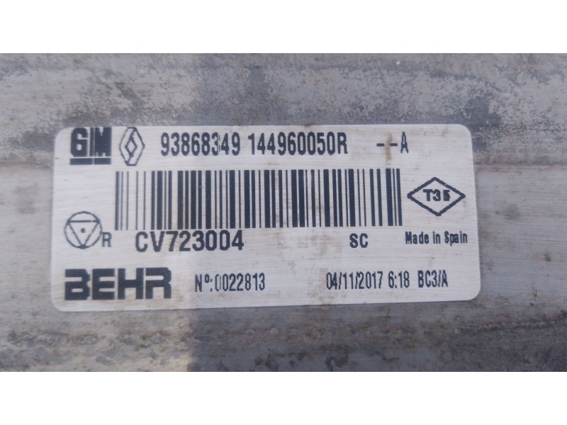 Recambio de intercooler para fiat talento autobús (296_) 1.6 d referencia OEM IAM   