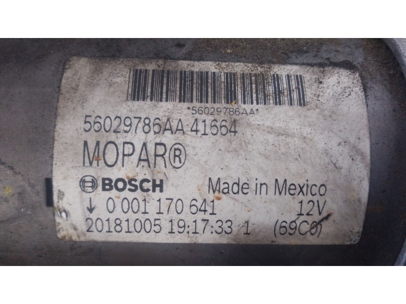 Recambio de motor arranque para jeep compass (mp, m6, mv, m7) 1.4 multiair referencia OEM IAM   