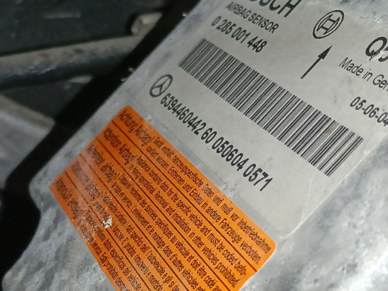 Recambio de centralita airbag para mercedes-benz vito / mixto furgoneta (w639) 109 cdi (639.601, 639.603, 639.605) referencia OE