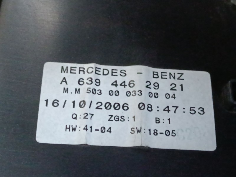 Recambio de cuadro instrumentos para mercedes-benz vito / mixto furgoneta (w639) 109 cdi (639.601, 639.603, 639.605) referencia 