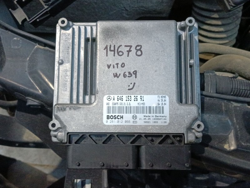 Recambio de centralita motor uce para mercedes-benz vito / mixto furgoneta (w639) 109 cdi (639.601, 639.603, 639.605) referencia