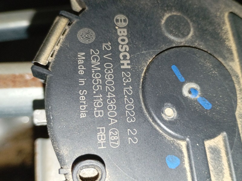 Recambio de motor limpia delantero para volkswagen t-cross (c11, d31) 1.0 tsi referencia OEM IAM 2GM955119B  