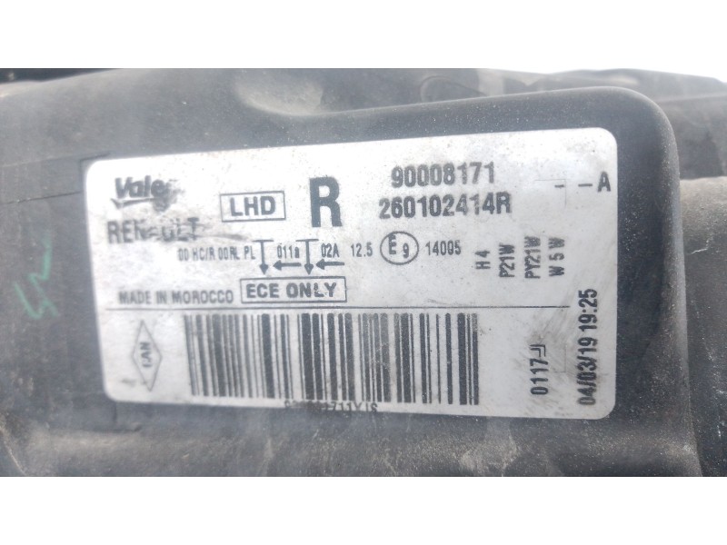 Recambio de faro derecho para dacia dokker furgoneta/monovolumen 1.6 referencia OEM IAM   