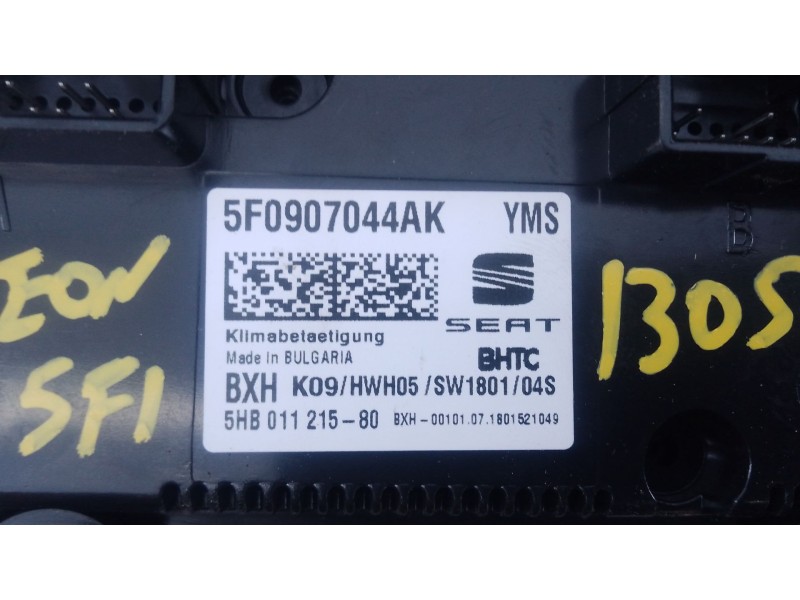 Recambio de mando climatizador para seat leon (5f1) 1.2 tsi referencia OEM IAM   