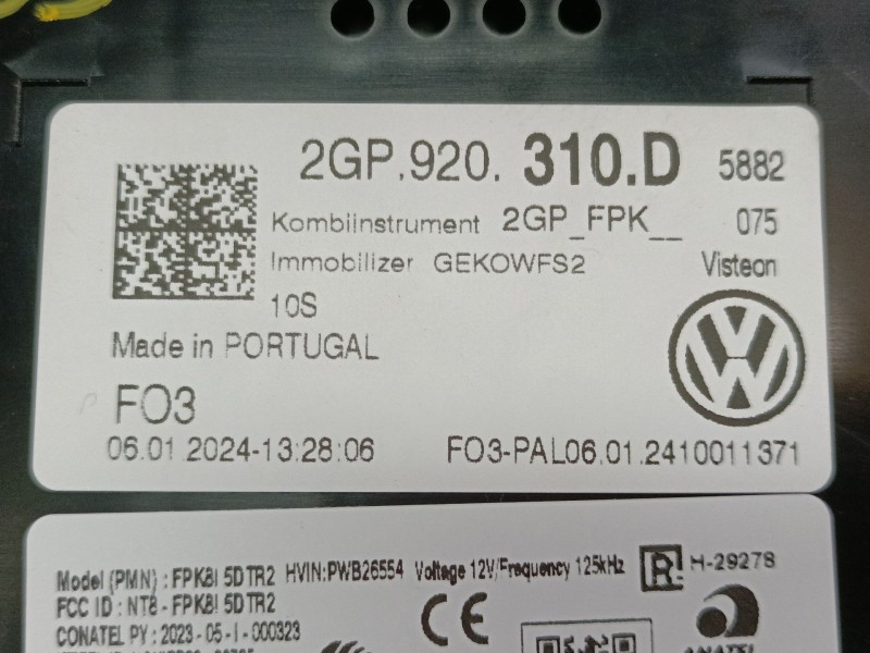 Recambio de cuadro instrumentos para volkswagen t-cross (c11, d31) 1.0 tsi referencia OEM IAM   