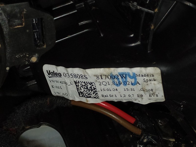 Recambio de ventilador calefaccion para volkswagen t-cross (c11, d31) 1.0 tsi referencia OEM IAM   